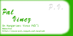 pal vincz business card